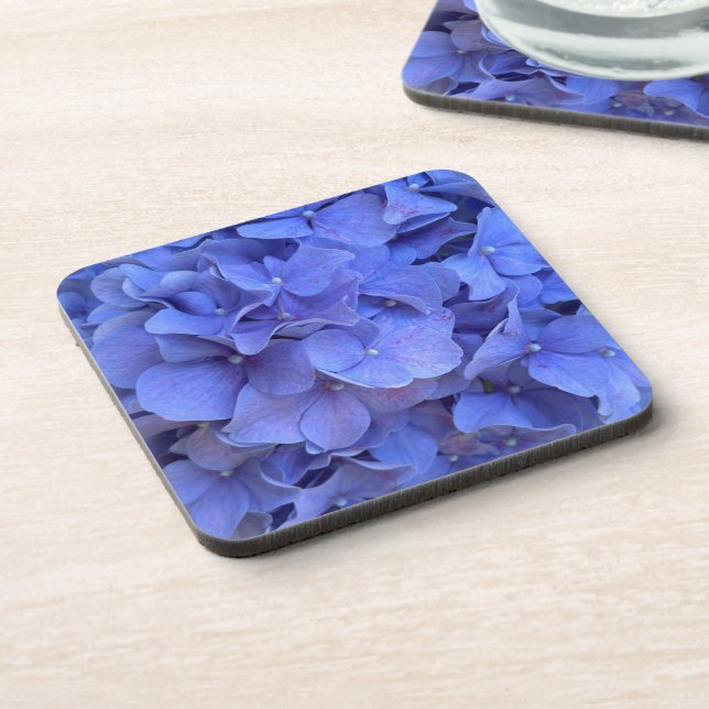 Dessous-de-verre Hydrangées bleu violet fleurs bleu violet (Côté gauche)
