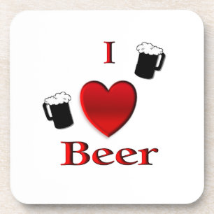 Dessous-de-verre I Heart Beer Design
