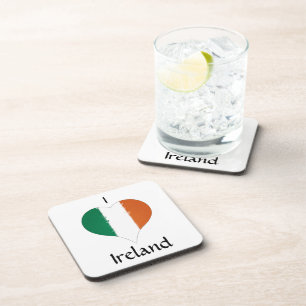 Dessous-de-verre I Heart Ireland Tricolor Drapeau irlandais