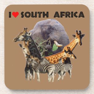 Dessous-de-verre I Heart South Africa Wildlife Collage