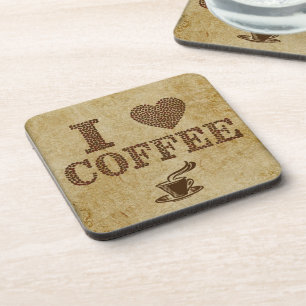 Dessous-de-verre I Love Coffee Beverage Coaster