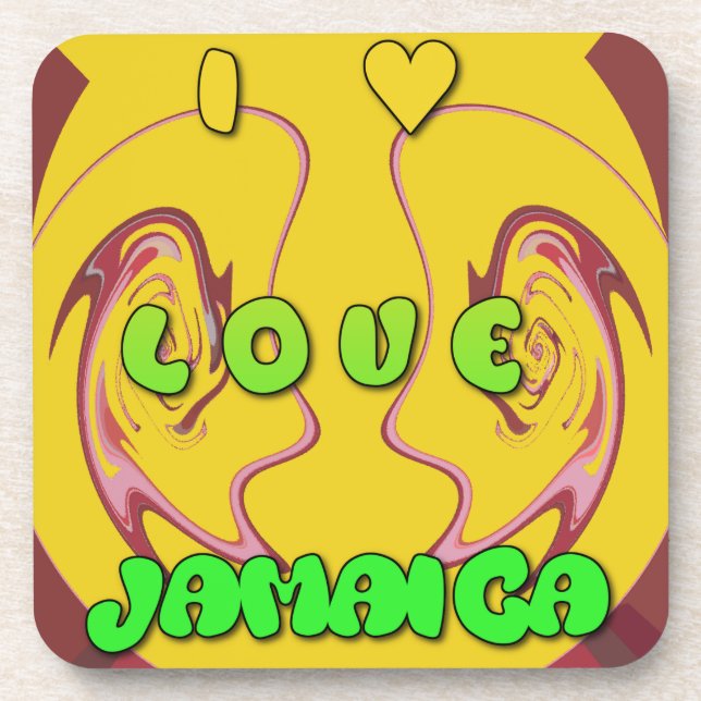 Dessous-de-verre I love Jamaica (Devant)
