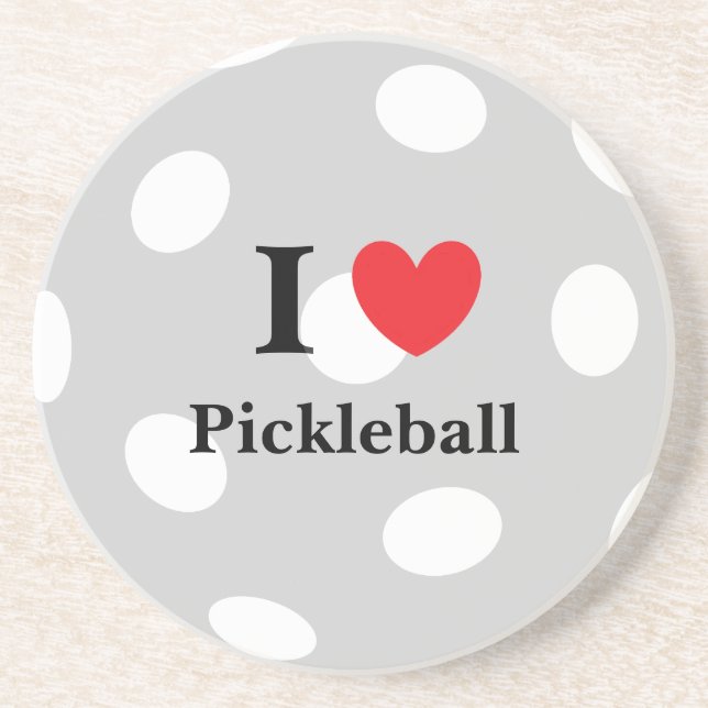 dessous de verre "I Love Pickleball" (Devant)