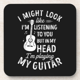 Dessous-de-verre I Might Look Like I'm Listening To You Funny Guita