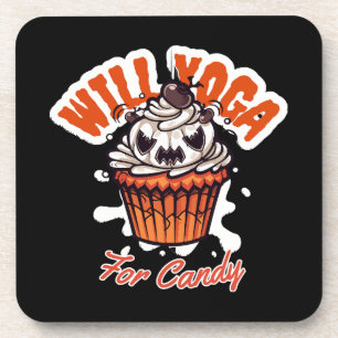 Dessous-de-verre Idée de Cupcake Halloween pour le Yoga des Mamans