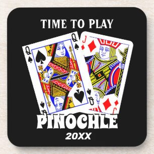 Dessous-de-verre Il est temps de jouer Pinochle