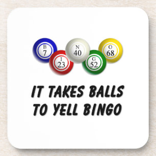 Dessous-de-verre Il Faut Des Couilles Pour hurler Bingo