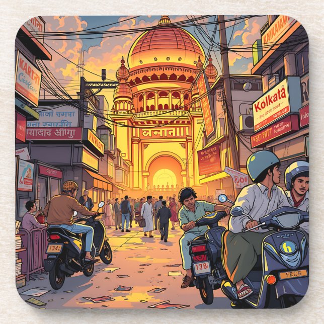 Dessous-de-verre Illustration de l'Inde | Kolkata (Devant)