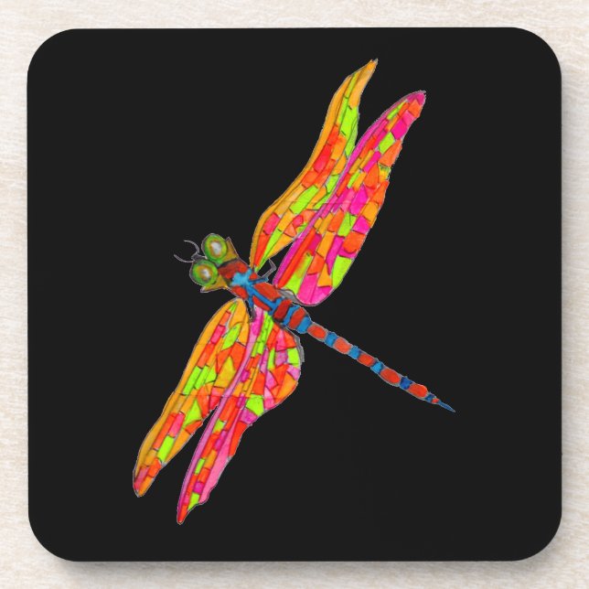 Dessous-de-verre Illustration de l'insecte de l'art de la libellule (Devant)