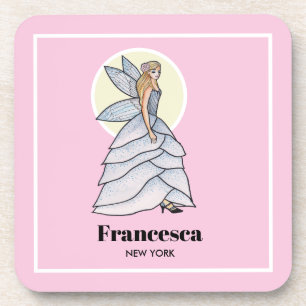 Dessous-de-verre Illustration de mode de robe de pétales de princes