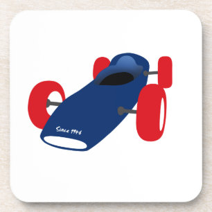 Dessous-de-verre Illustration de voiture de course imprimée sur des