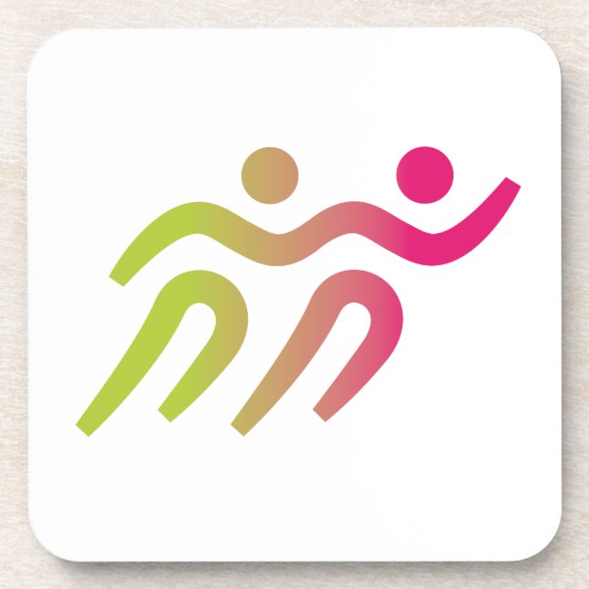 Dessous-de-verre illustration du groupe de coureurs (Devant)