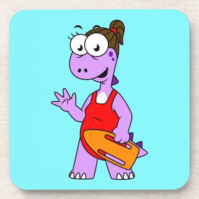 Dessous-de-verre Illustration D'Un Gardien À Vie Tyrannosaurus Rex. (Devant)