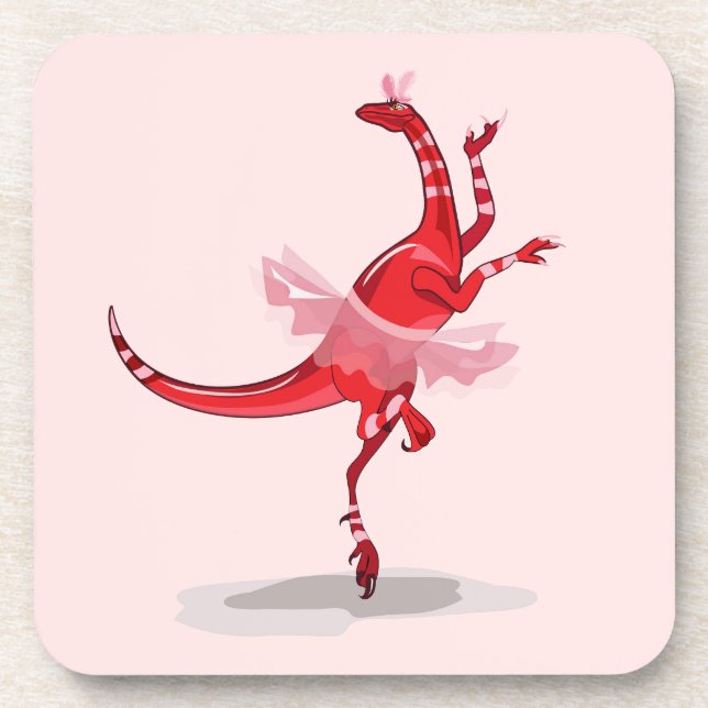 Dessous-de-verre Illustration D'Un Raptor Danseur Ballerina. (Devant)