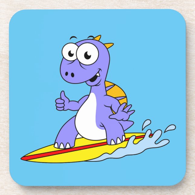 Dessous-de-verre Illustration D'Un Spinosaure De Surf. (Devant)