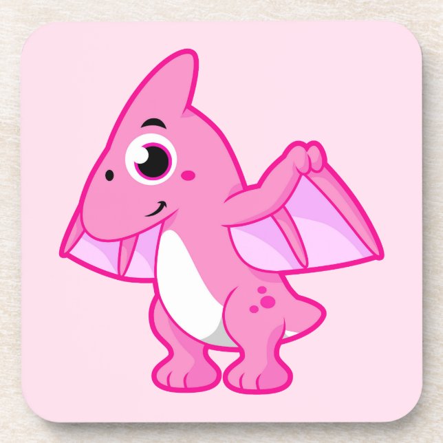 Dessous-de-verre Illustration Mignonne D'Un Pterodactyl. (Devant)