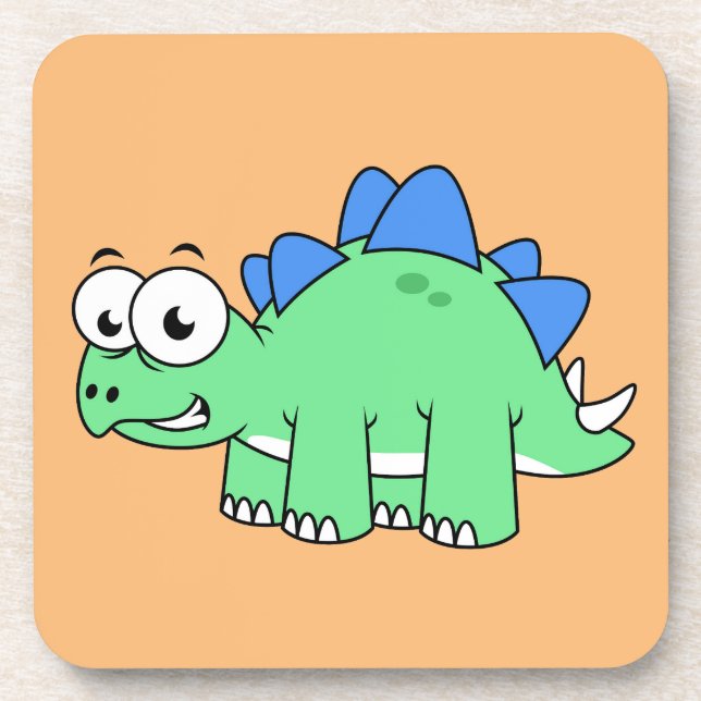 Dessous-de-verre Illustration Mignonne D'Un Stegosaurus. 2 (Devant)