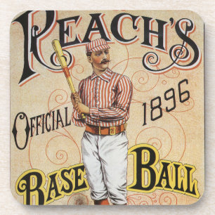 Dessous-de-verre Illustration vintage sports baseball, couverture d