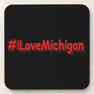 Dessous-de-verre "#iLoveMichigan " Conception sympa. Commandez dès 