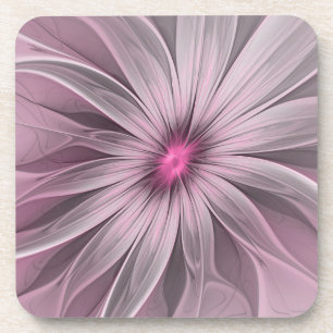 Dessous-de-verre Imaginaire Fleur Plum Abstrait Flore Fractal Art