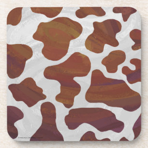 Dessous-de-verre Impression Brown et blanche de vache