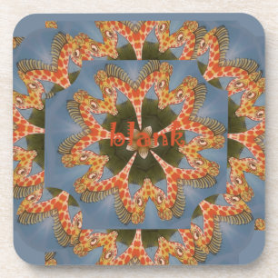 Dessous-de-verre Impression d'art Abstrait Giraffe