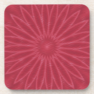 Dessous-de-verre Impression de fleur rose foncé vibrant