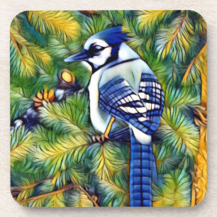 Dessous-de-verre Impression de Jay bleu enchanteur