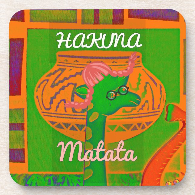 Dessous-de-verre Impression de la Giraffe Hakuna (Devant)