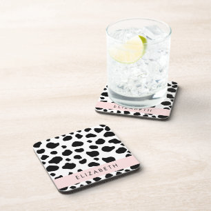 Dessous-de-verre Impression De Vache, Spots De Vache, Noir Et Blanc