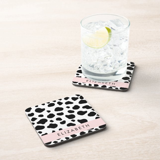 Dessous-de-verre Impression De Vache, Spots De Vache, Noir Et Blanc (Côté Droit)