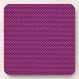 Dessous-de-verre Impression en fibre de carbone violet Fushia