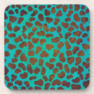 Dessous-de-verre Impression marron et sarcelle Dalmatien