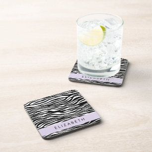 Dessous-de-verre Impression Zèbre, Grilles, Noir Et Blanc, Votre No