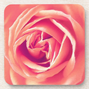 Dessous-de-verre imprimé rose corail