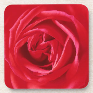 Dessous-de-verre imprimé rose rouge