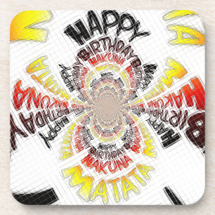 Dessous-de-verre Imprimer Anniversaire Kaleidoscope