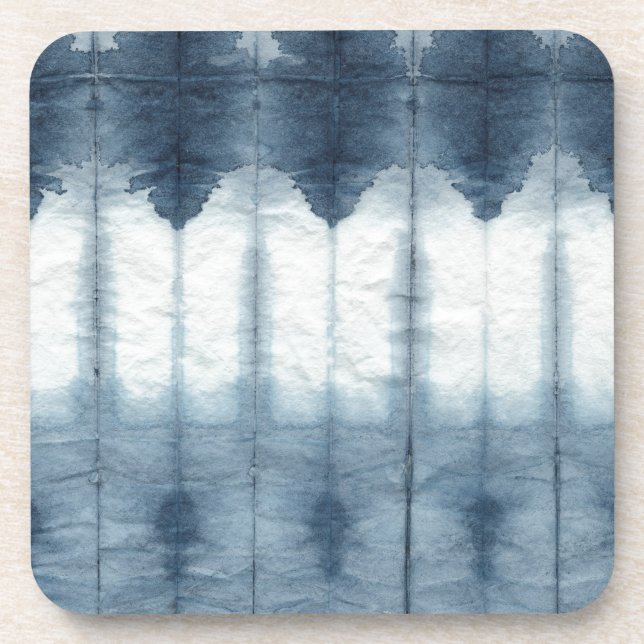 Dessous-de-verre Imprimer Shibori Indigio (Devant)