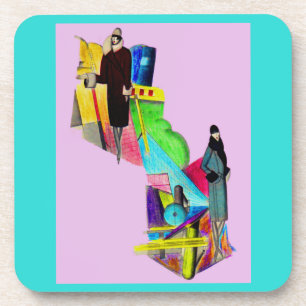 Dessous-de-verre Imprimerie art déco féminine des années 1930