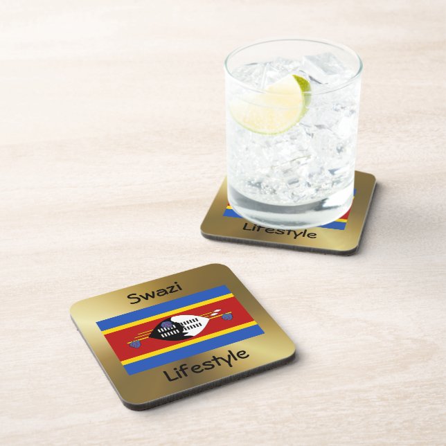 Dessous-de-verre Indicateur Eswatini+Dessous de verre texte (Côté Droit)