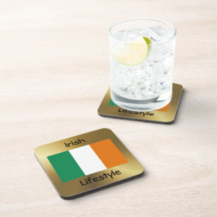 Dessous-de-verre Indicateur Irlande+Dessous de verre texte
