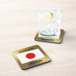 Dessous-de-verre Indicateur Japon+Dessous de verre texte