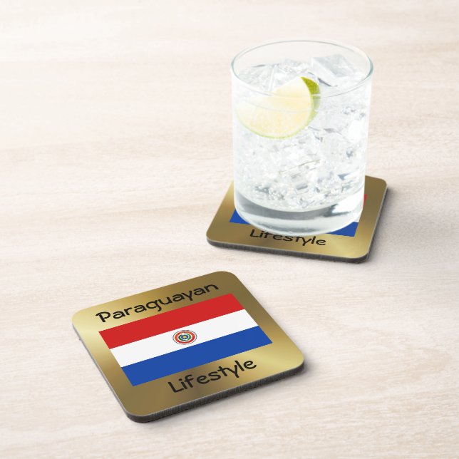 Dessous-de-verre Indicateur Paraguay+Dessous de verre texte (Côté Droit)
