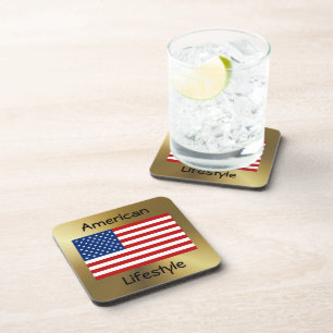 Dessous-de-verre Indicateur USA+Dessous de verre texte