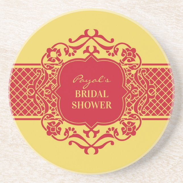 Dessous de verre indien Wedding shower nuptial (Devant)