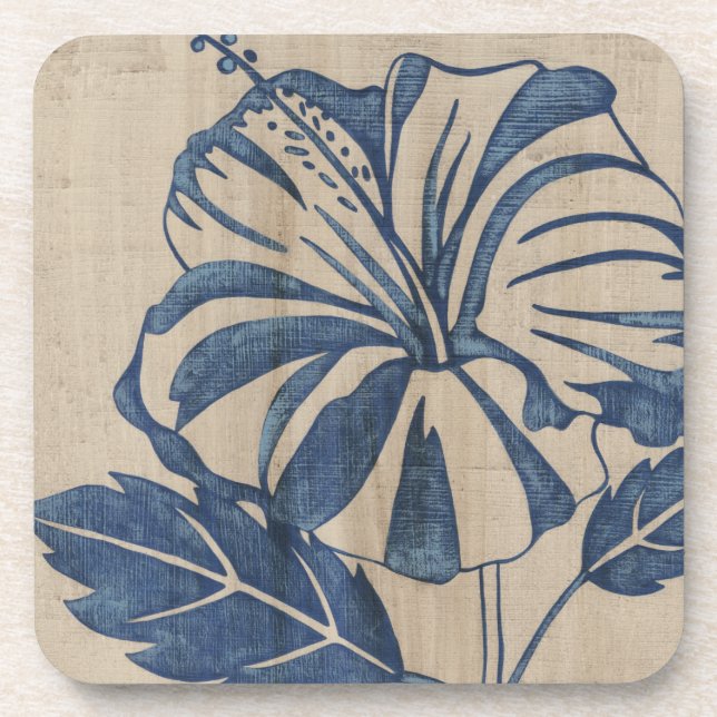 Dessous-de-verre Indigo Hibiscus (Devant)