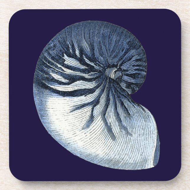 Dessous-de-verre Indigo Shells VII (Devant)