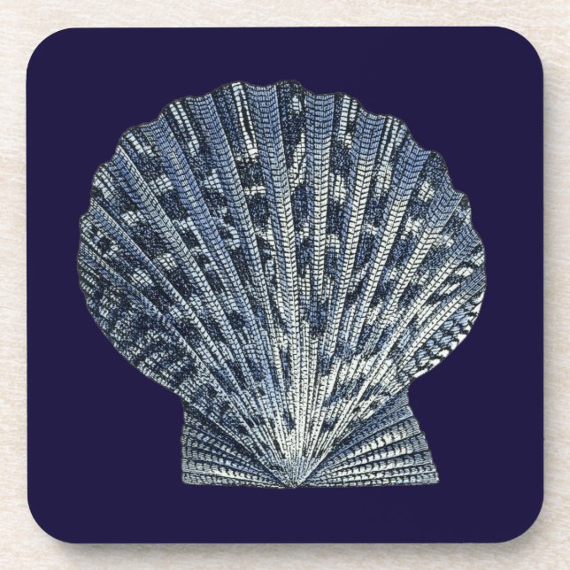 Dessous-de-verre Indigo Shells VIII (Devant)