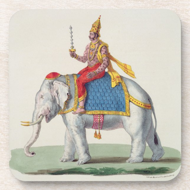 Dessous-de-verre INDRA ou Devendra, de "francaise de L'Inde…", (Devant)