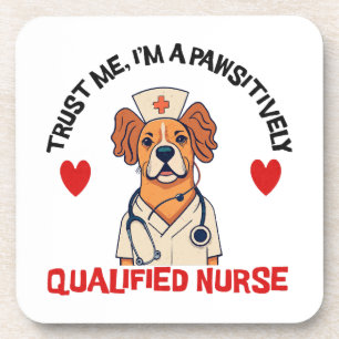 Dessous-de-verre Infirmière qualifiée Pawsitively
